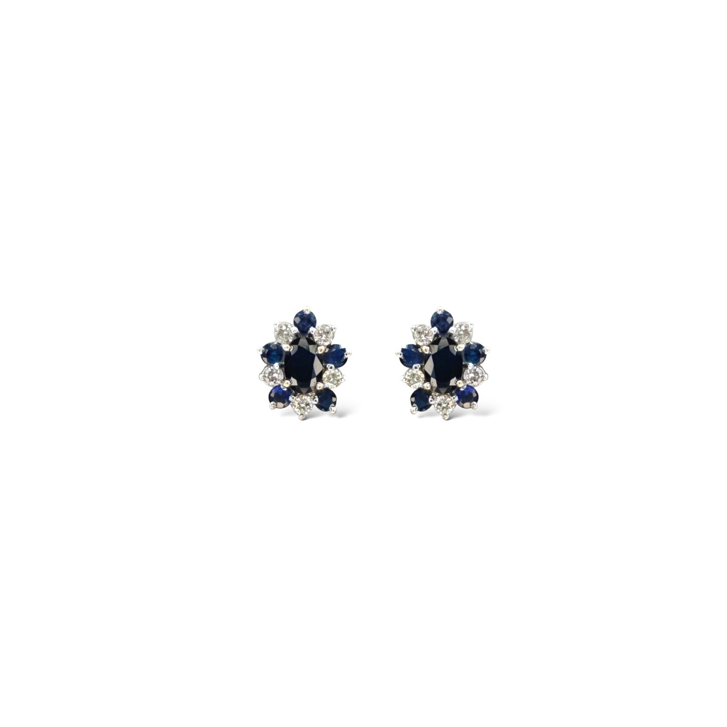 Blue Sapphire & Diamond Earring