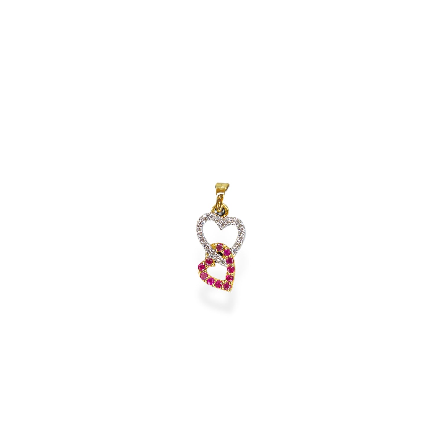Heart Ruby & Diamond Pendant