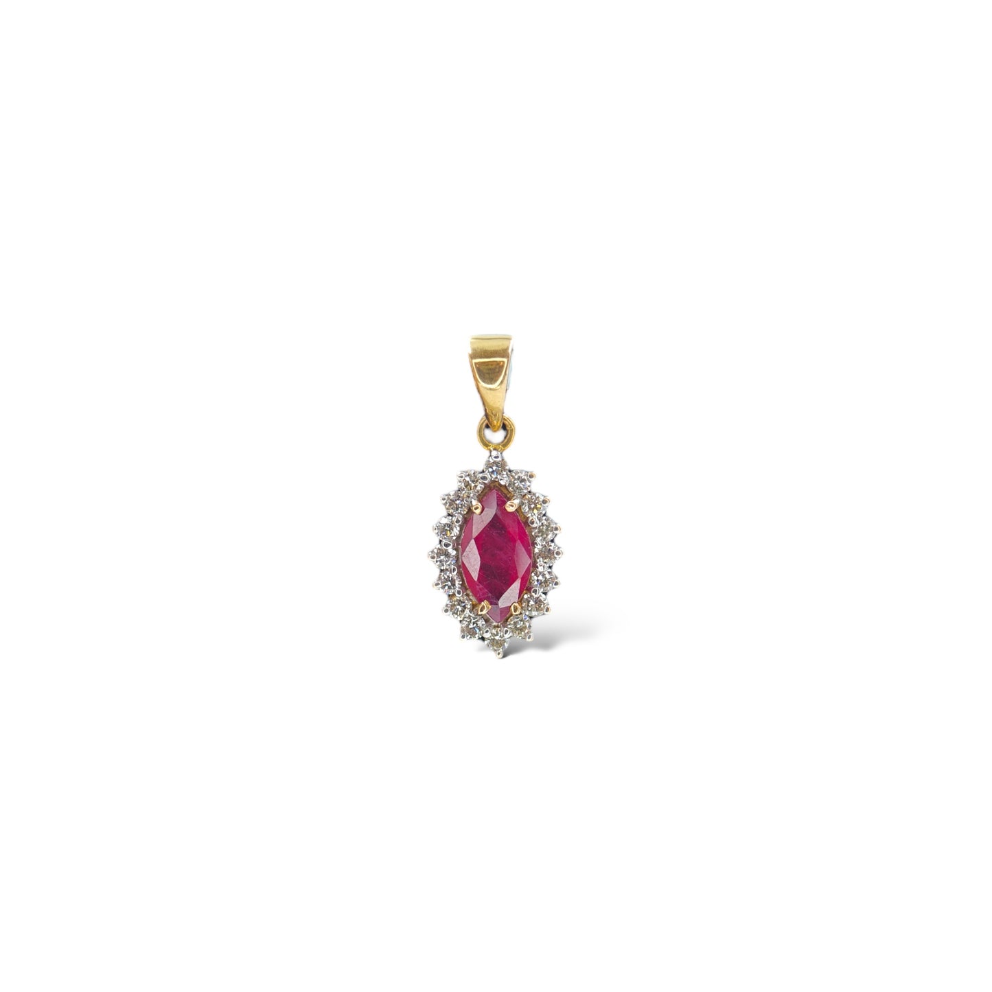 Marquise Ruby & Diamond Pendant