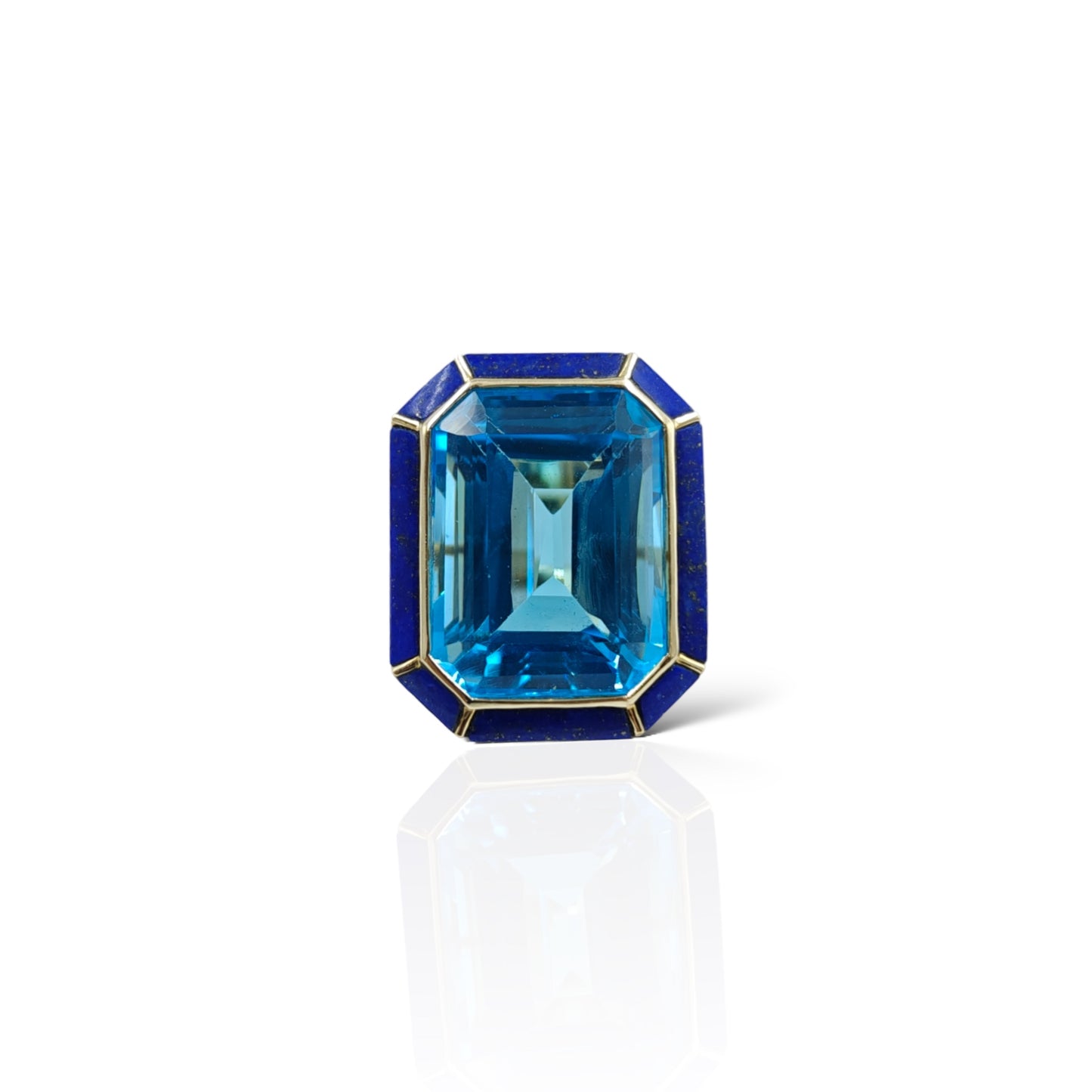Blue Topaz & lapis Ring