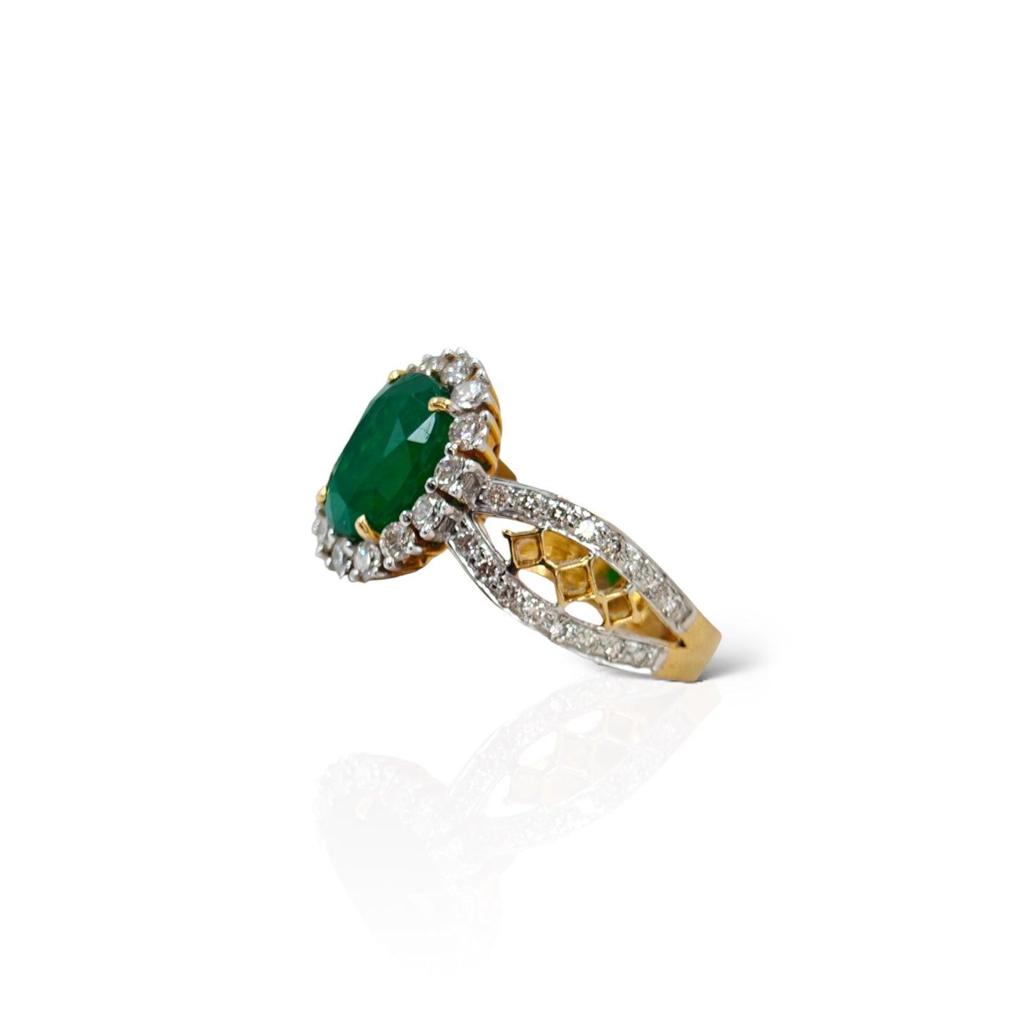 Emerald Halo RIng