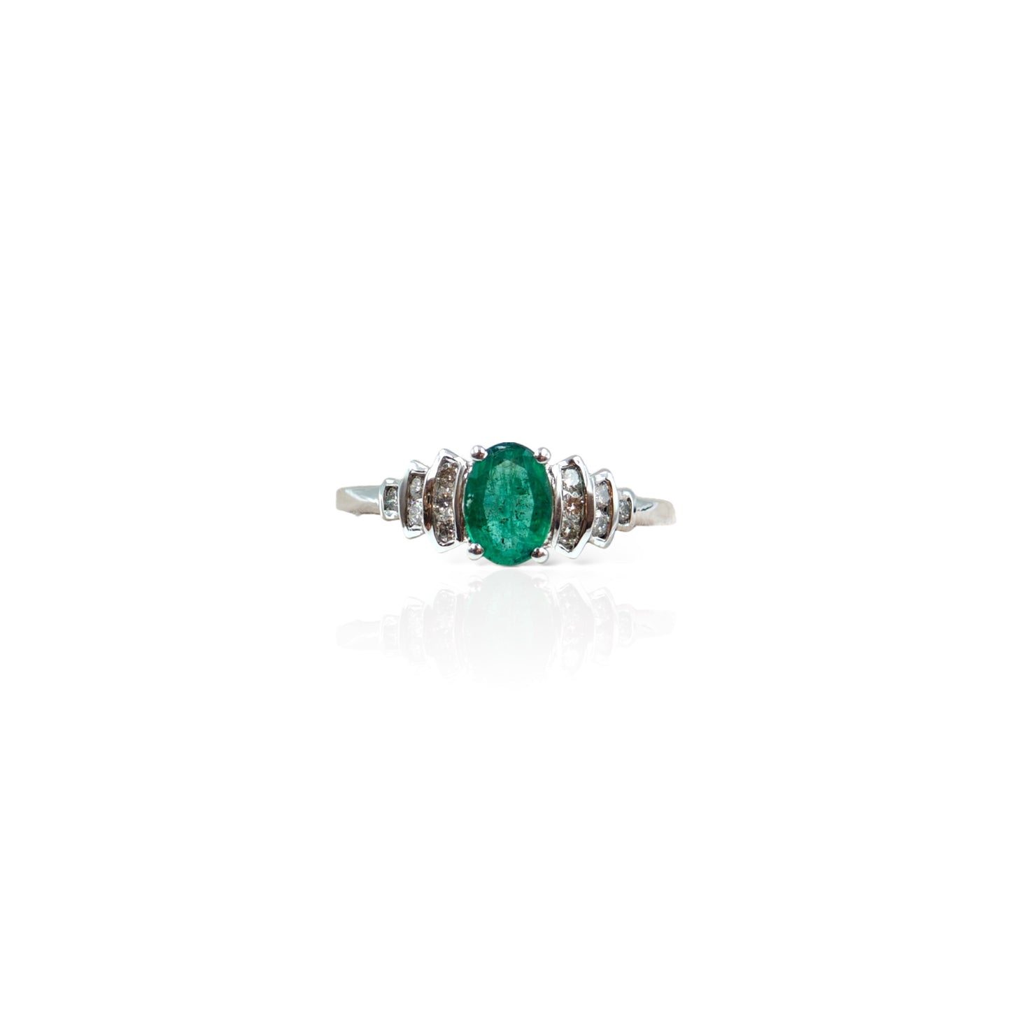 Oval Emerald & Diamond ring