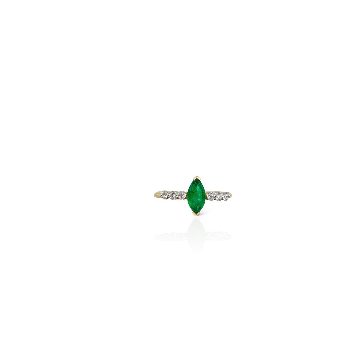 Marquise Emerald & Diamond Ring