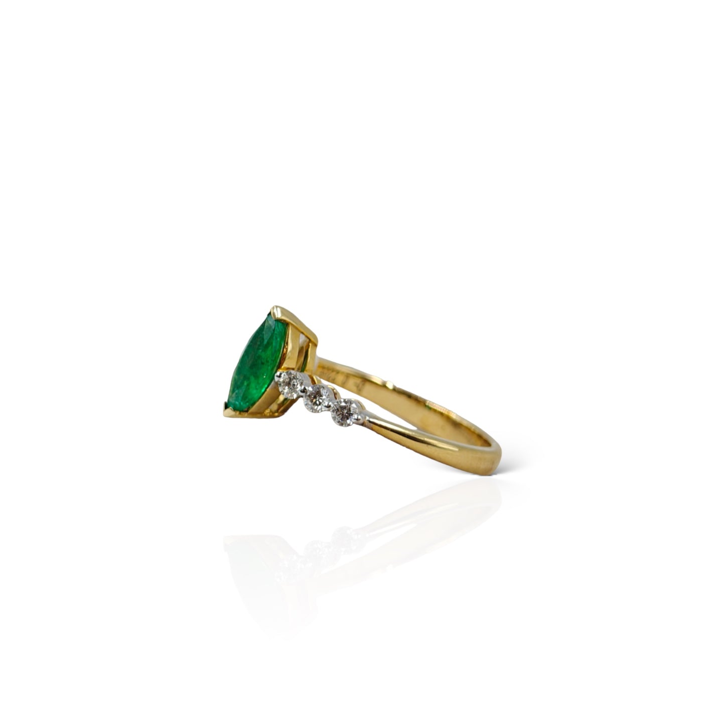 Marquise Emerald & Diamond Ring