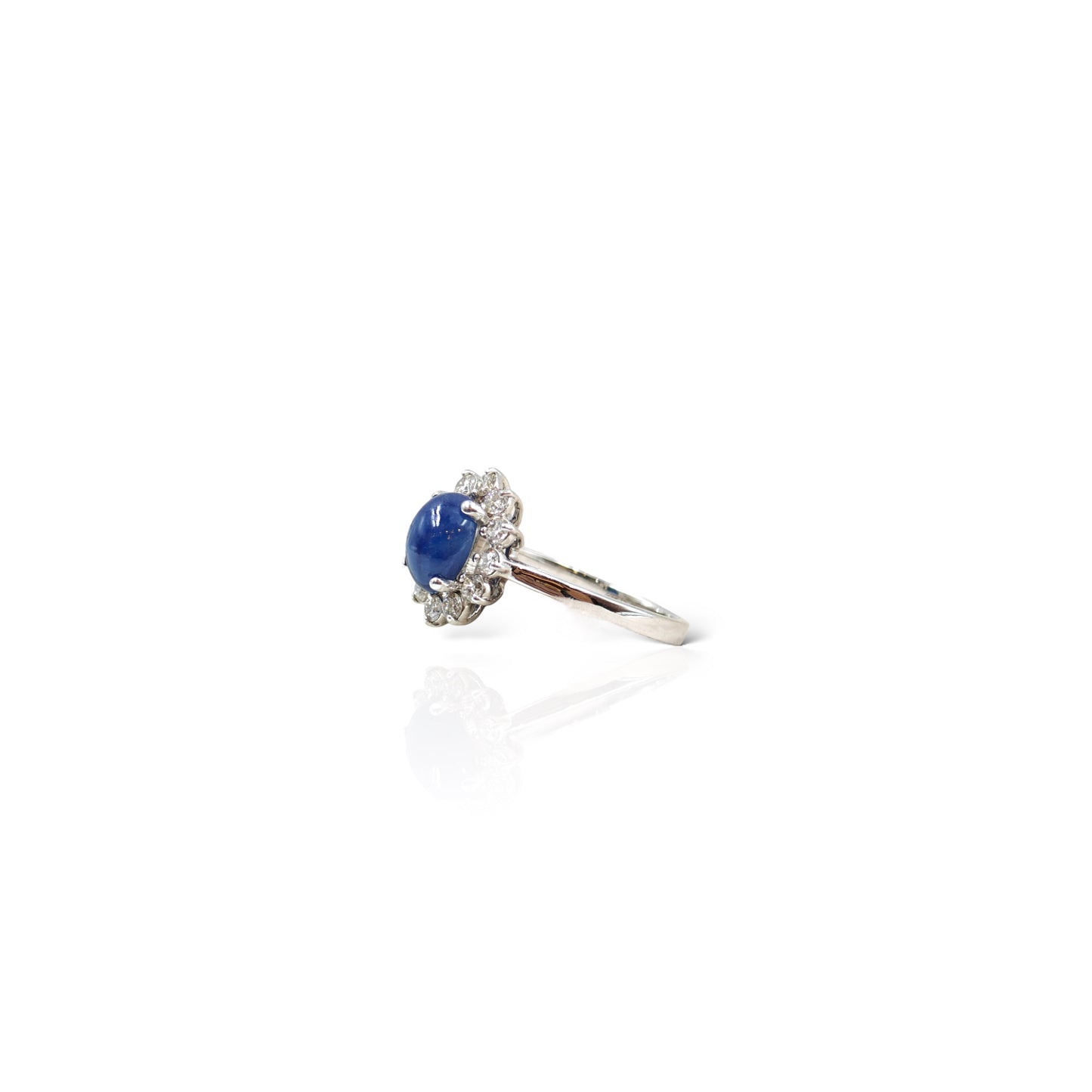 Blue Sapphire Cabochon Ring