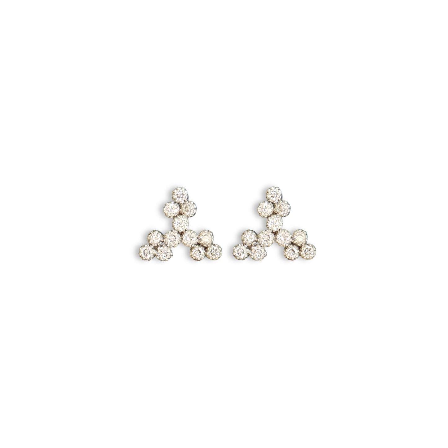 Tri-angle Diamond Earrings