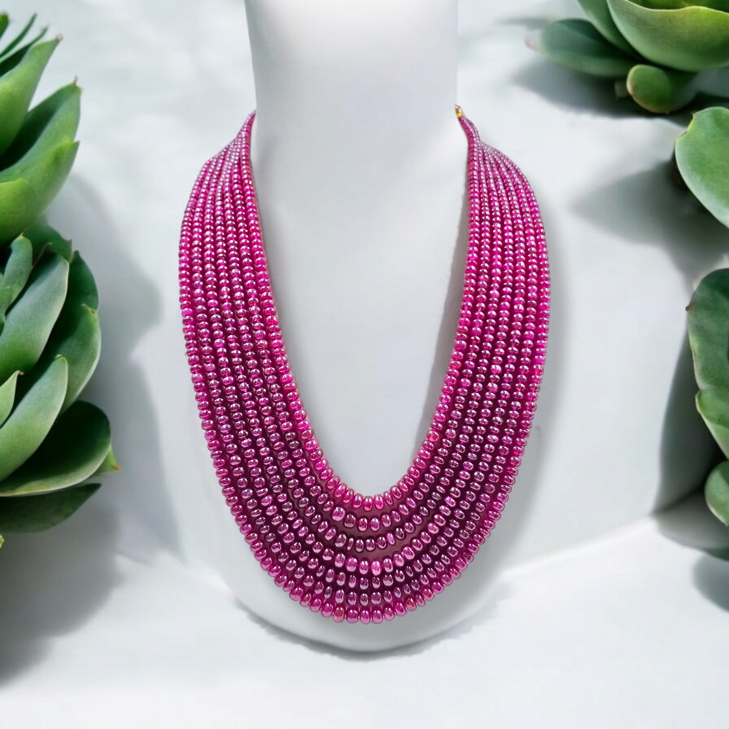 Ruby Beads Necklace