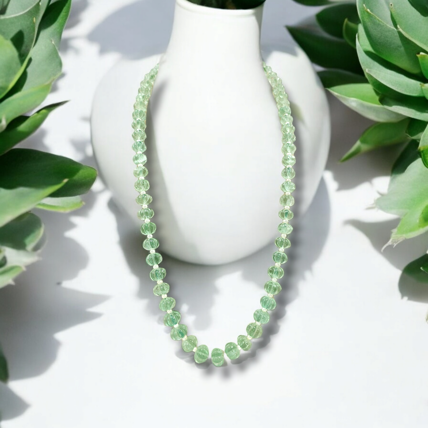 Fluorite & Pearl String