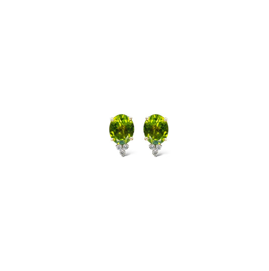 Peridot & Diamond Earrings