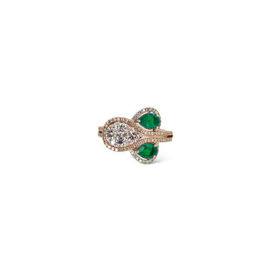 Serpent Emerald & Diamond Ring